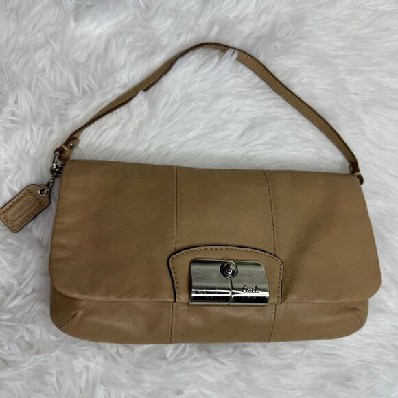 COACH y2k Tan Kristin Mini Purse Wristlet - Picture 1 of 11